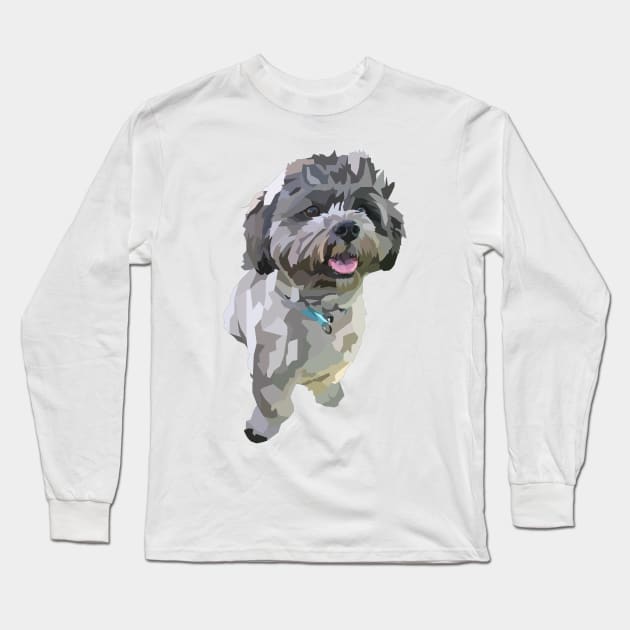 Cute Brown dog Cockapoo Shitzu Long Sleeve T-Shirt by jrepkin